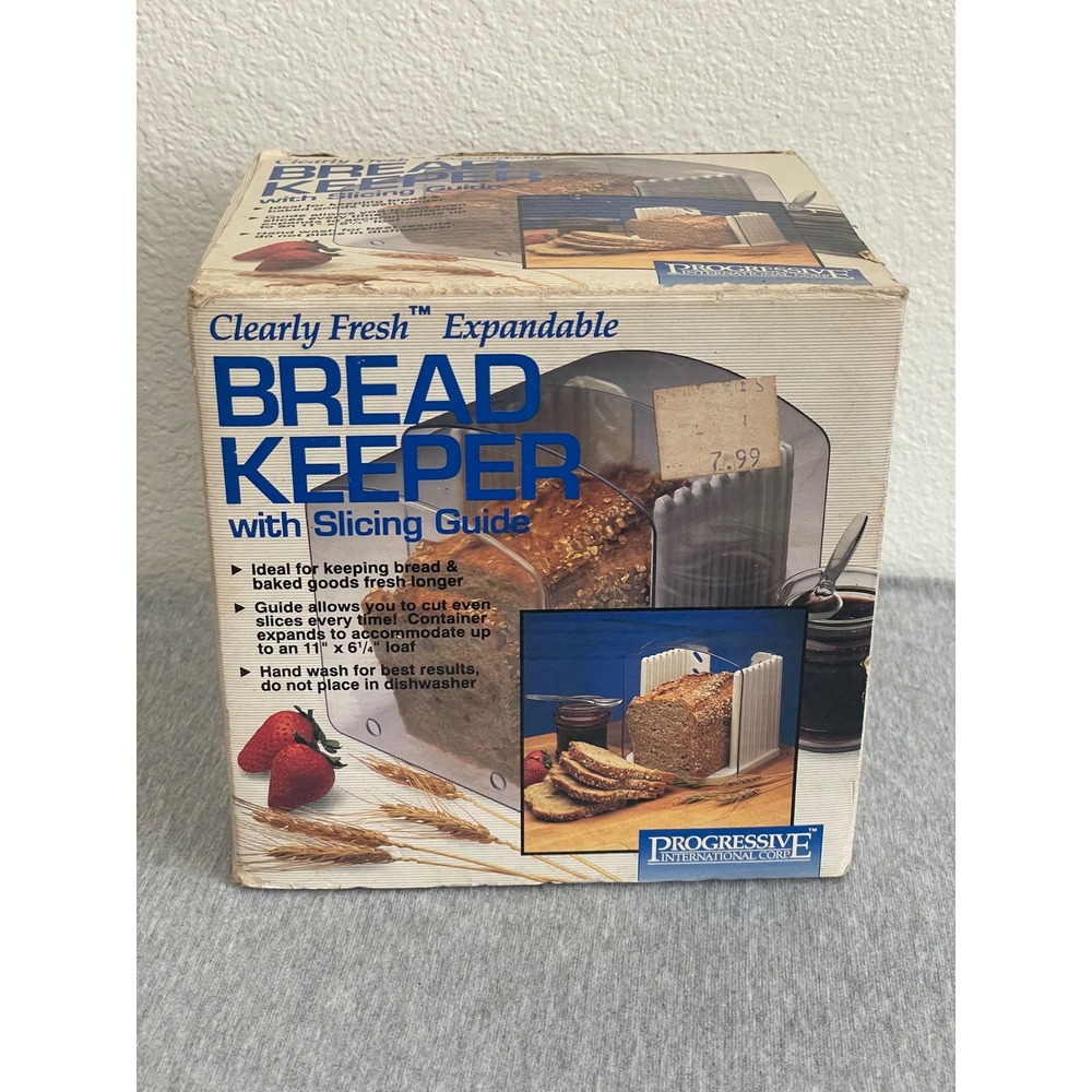 Progressive International Expandable Bread Keeper Slicing Guide GBK-9 Clear EX